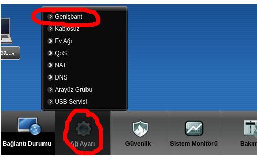 Zyxel menü